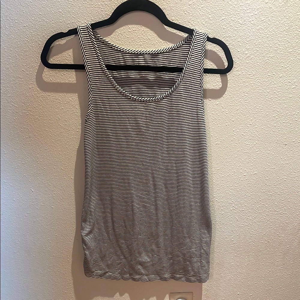 Isabel Maternity by Ingrid & Isabel Black and White Striped Tank Top